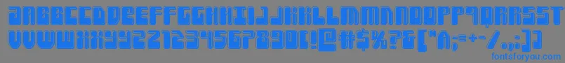 Forcemajeurebevel Font – Blue Fonts on Gray Background