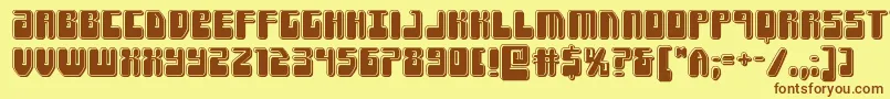 Forcemajeurebevel Font – Brown Fonts on Yellow Background