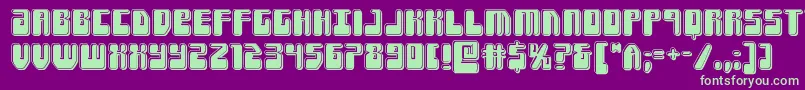 Forcemajeurebevel Font – Green Fonts on Purple Background