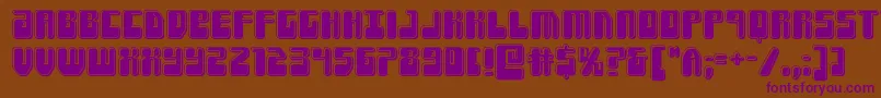 Forcemajeurebevel Font – Purple Fonts on Brown Background