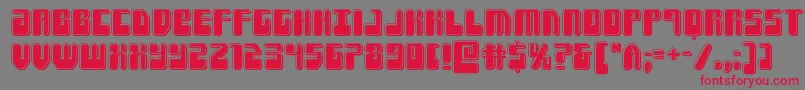 Forcemajeurebevel Font – Red Fonts on Gray Background