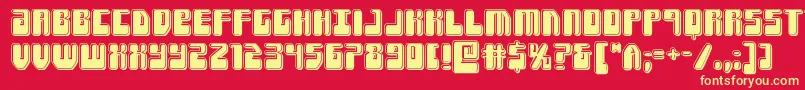 Forcemajeurebevel Font – Yellow Fonts on Red Background