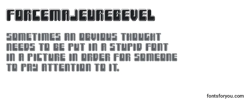 Review of the Forcemajeurebevel Font