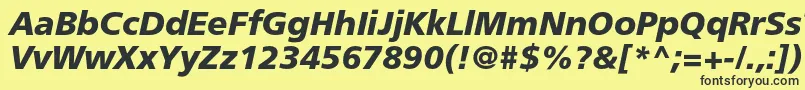 FreesetboldcItalic Font – Black Fonts on Yellow Background