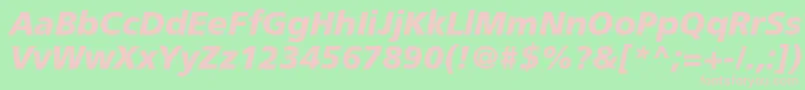 Police FreesetboldcItalic – polices roses sur fond vert