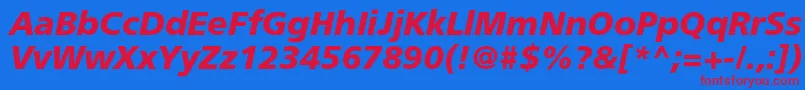 En savoir plus sur la police FreesetboldcItalic Police FreesetboldcItalic – polices rouges sur fond bleu