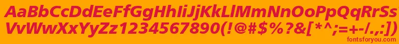 Шрифт FreesetboldcItalic – красные шрифты на оранжевом фоне