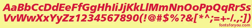 FreesetboldcItalic Font – Red Fonts on Yellow Background