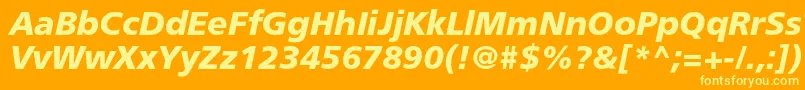 FreesetboldcItalic Font – Yellow Fonts on Orange Background