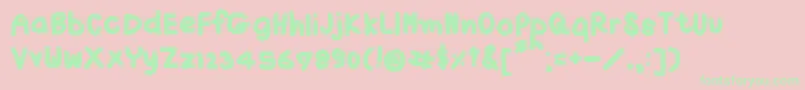 Шрифт TxJello – зелёные шрифты на розовом фоне