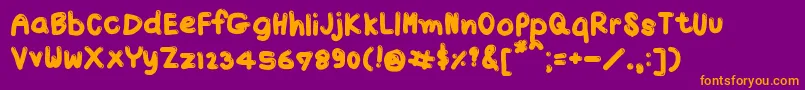 TxJello Font – Orange Fonts on Purple Background