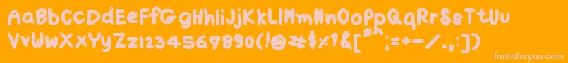 TxJello Font – Pink Fonts on Orange Background