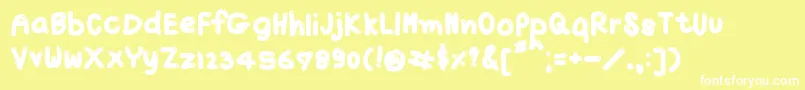 TxJello Font – White Fonts on Yellow Background