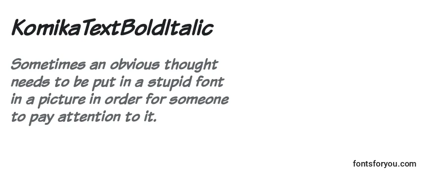 KomikaTextBoldItalic-fontti