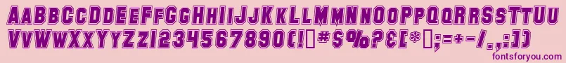 SfCollegiateItalic Font – Purple Fonts on Pink Background