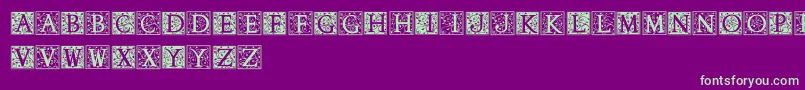 Anabel-fontti – vihreät fontit violetilla taustalla
