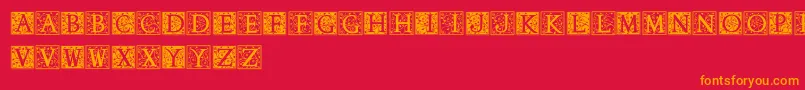 Anabel Font – Orange Fonts on Red Background