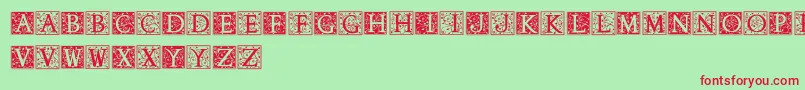 Anabel-fontti – punaiset fontit vihreällä taustalla