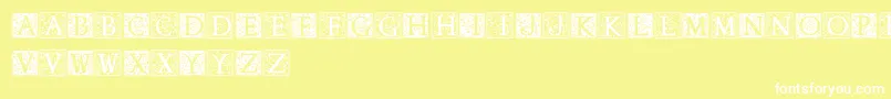 フォントAnabel – 黄色い背景に白い文字