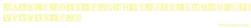 フォントAnabel – 白い背景に黄色の文字