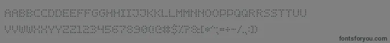 DotDigital7 Font – Black Fonts on Gray Background
