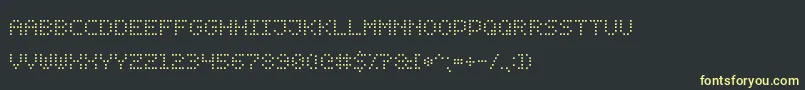 fuente DotDigital7 – Fuentes Amarillas Sobre Fondo Negro