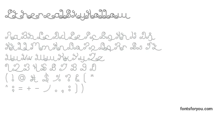 EtherealSkyHollowフォント–アルファベット、数字、特殊文字