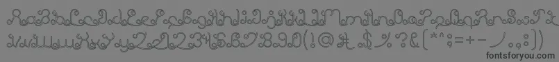 Шрифт EtherealSkyHollow – чёрные шрифты на сером фоне