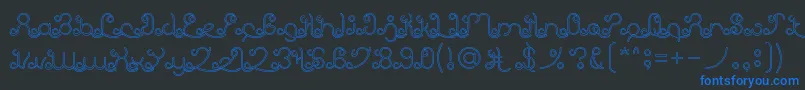 EtherealSkyHollow Font – Blue Fonts on Black Background