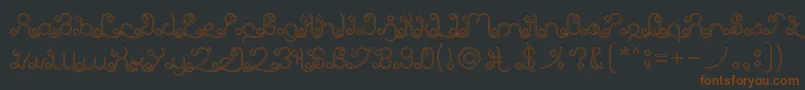 EtherealSkyHollow Font – Brown Fonts on Black Background