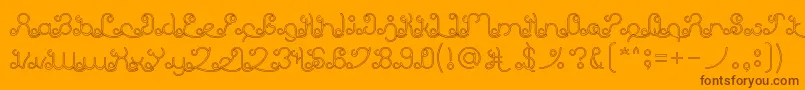 EtherealSkyHollow Font – Brown Fonts on Orange Background