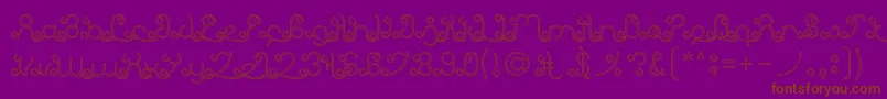 EtherealSkyHollow Font – Brown Fonts on Purple Background