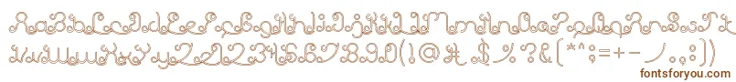 EtherealSkyHollow-Schriftart – Braune Schriften auf weißem Hintergrund