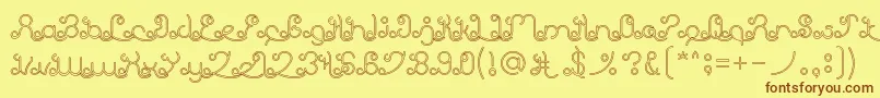 EtherealSkyHollow Font – Brown Fonts on Yellow Background