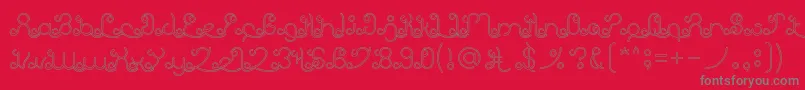 EtherealSkyHollow Font – Gray Fonts on Red Background