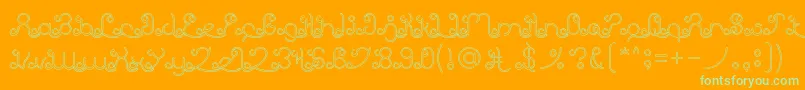 EtherealSkyHollow Font – Green Fonts on Orange Background