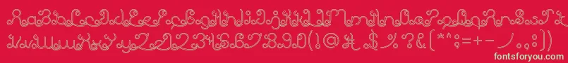 EtherealSkyHollow Font – Green Fonts on Red Background