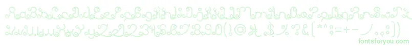 EtherealSkyHollow Font – Green Fonts on White Background
