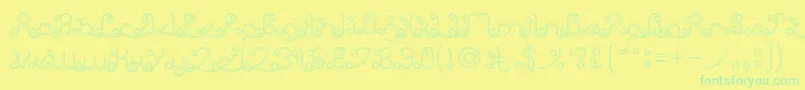 EtherealSkyHollow Font – Green Fonts on Yellow Background