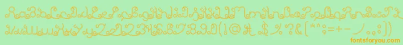 EtherealSkyHollow Font – Orange Fonts on Green Background