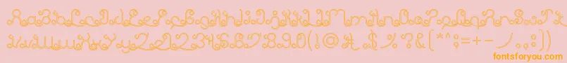 EtherealSkyHollow Font – Orange Fonts on Pink Background