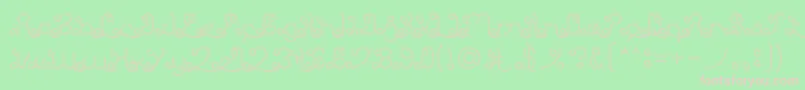 EtherealSkyHollow Font – Pink Fonts on Green Background