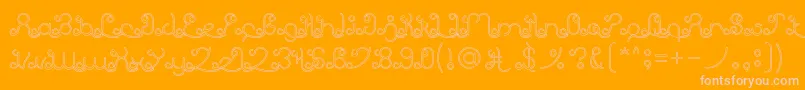 EtherealSkyHollow Font – Pink Fonts on Orange Background