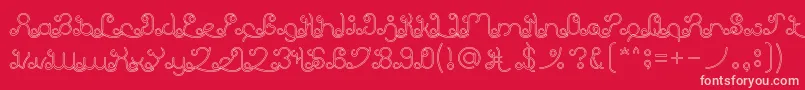 EtherealSkyHollow Font – Pink Fonts on Red Background