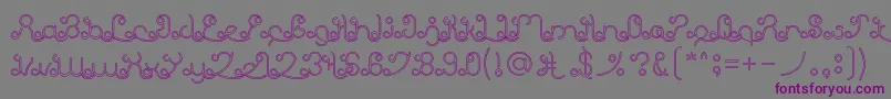 EtherealSkyHollow-fontti – violetit fontit harmaalla taustalla