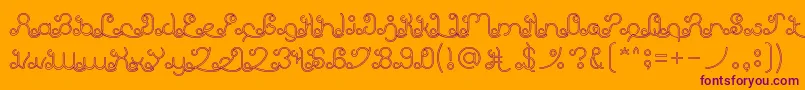 EtherealSkyHollow Font – Purple Fonts on Orange Background