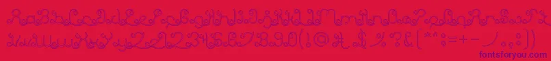 EtherealSkyHollow Font – Purple Fonts on Red Background
