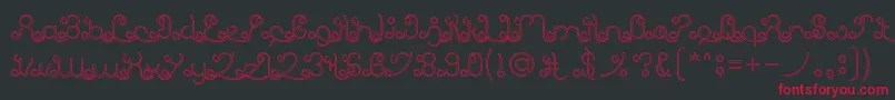 フォントEtherealSkyHollow – 黒い背景に赤い文字