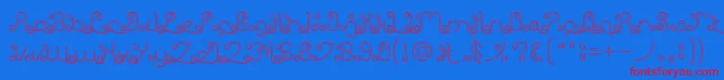 EtherealSkyHollow Font – Red Fonts on Blue Background