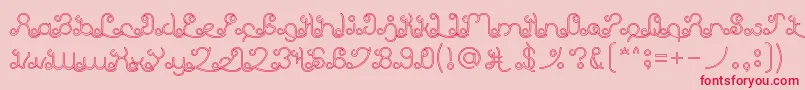 EtherealSkyHollow Font – Red Fonts on Pink Background